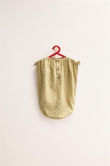 ZARA TIMELESS - FLORAL LINEN BLEND ROMPER - Lime by Zara - Image 1