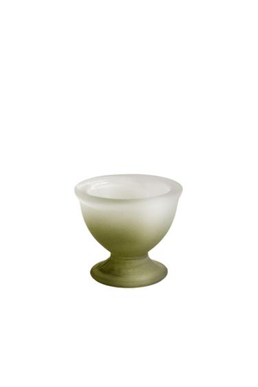 OMBRÉ GLASS EGG CUP - Green by Zara
