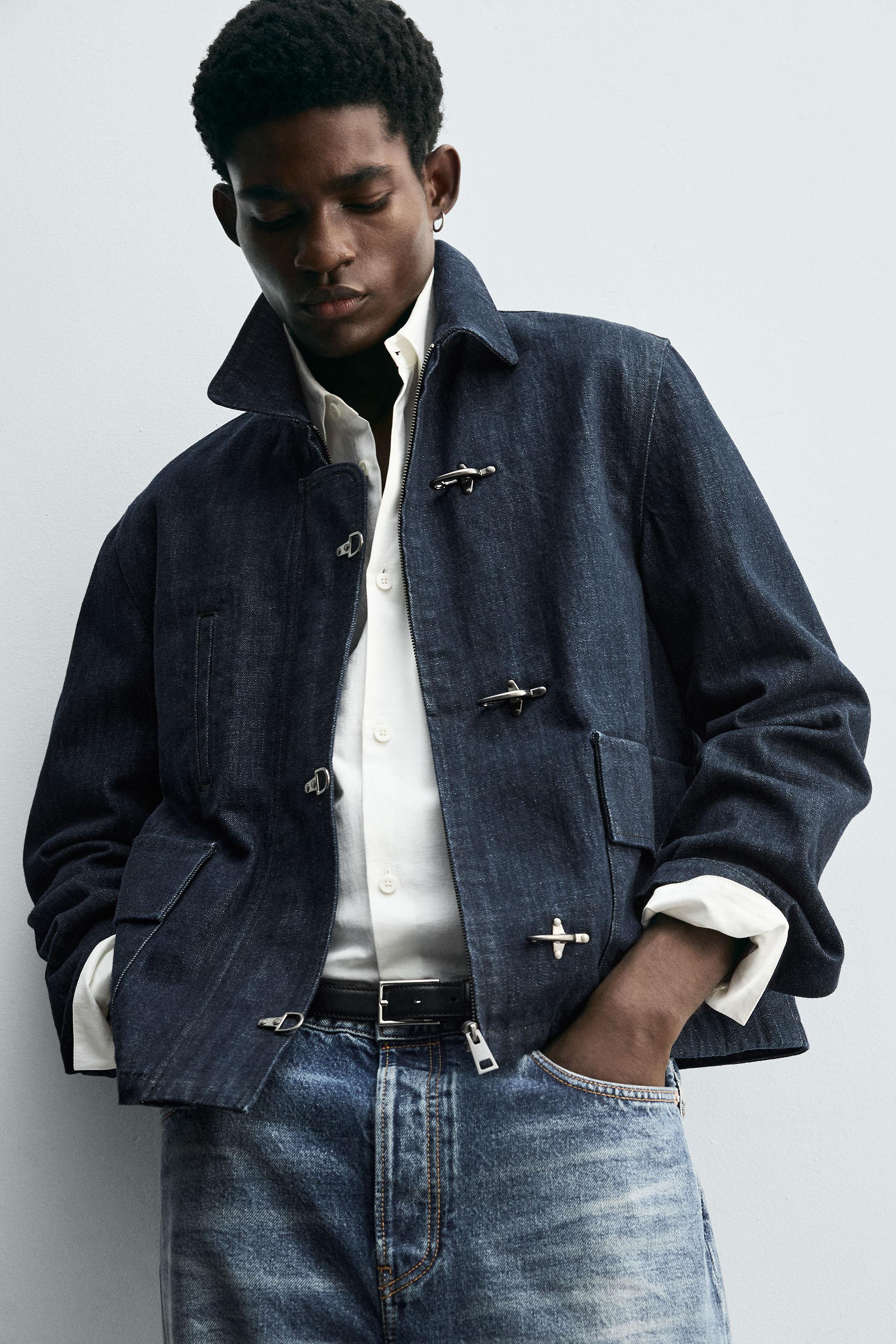 【新品】ZARA トグルボタンデニムジャケット　M トグルボタンデニムジャケット - インディゴブルー | ZARA Japan