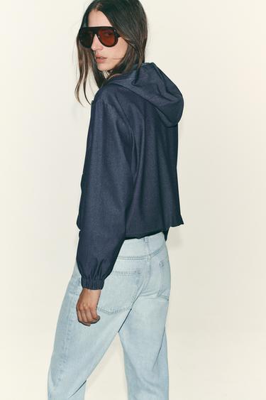 HOODED BOMBER JACKET - Indigo by Zara - Image 2