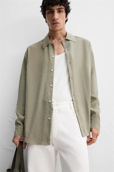 CHEMISE FLUIDE - Verdâtre de Zara - Image 5