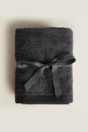 Zara PACK OF COTTON HAND TOWELS (PACK OF 3) - Dark gray - Image 0