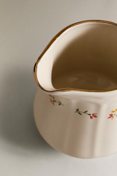 FLORAL PORCELAIN MILK JUG - Cream by Zara - Image 3