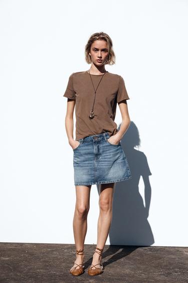 FADED SHORT SLEEVE T-SHIRT - Toffee by Zara
