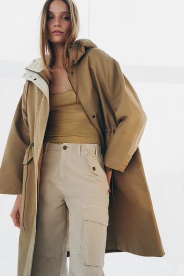 PARKA COMBINADA ZW COLLECTION - Beige de Zara
