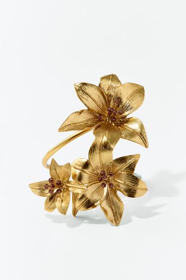 Zara DOUBLE FLOWER BRACELET - Golden