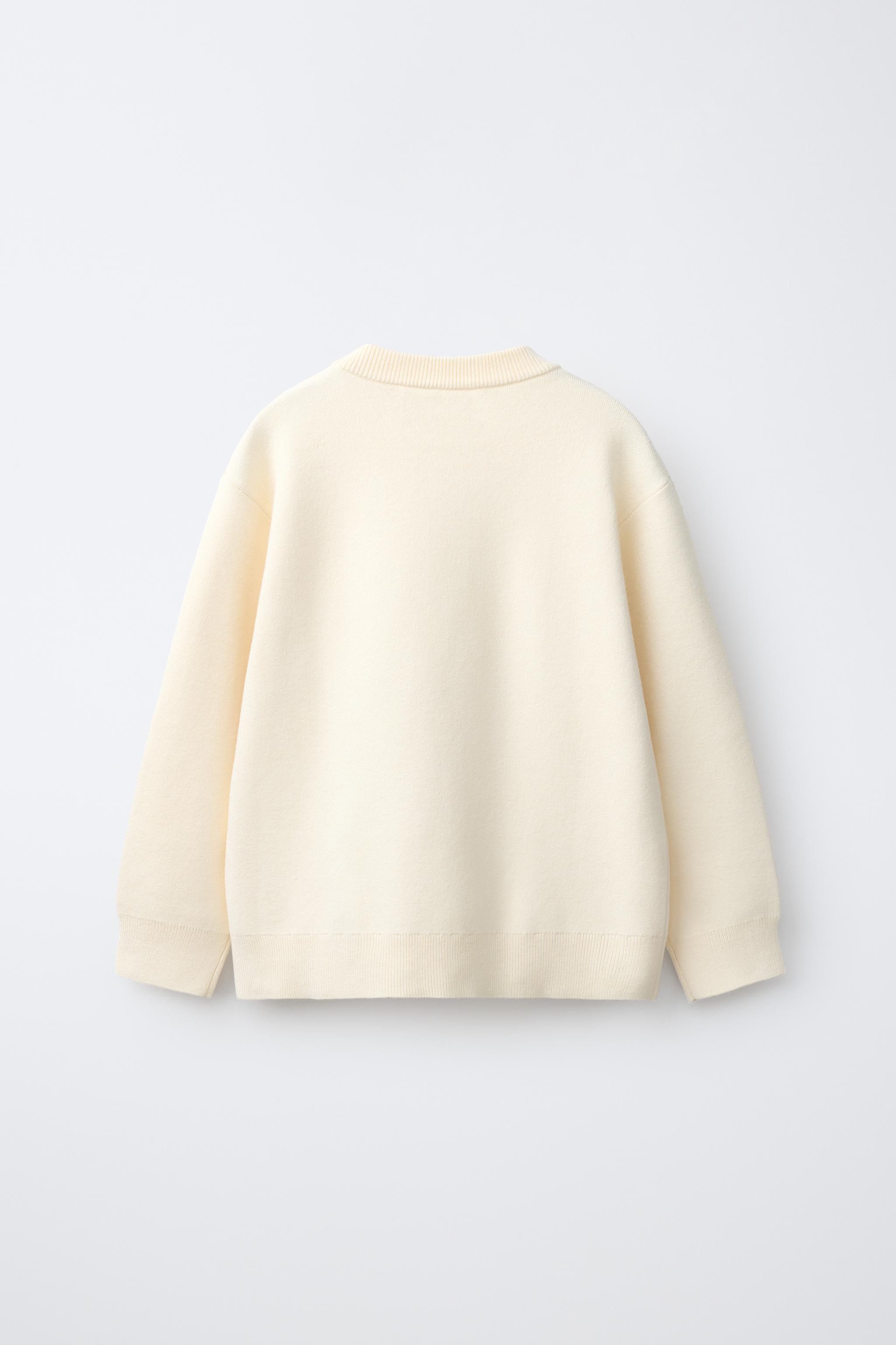 KNIT JUMPER — Ecru