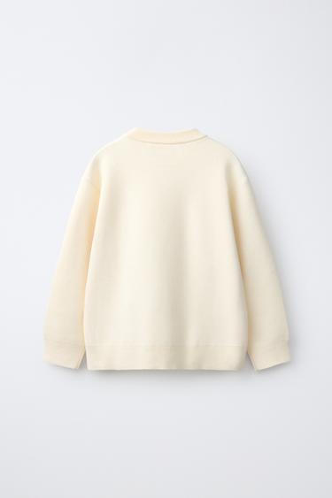 KNIT SWEATER — Ecru 2