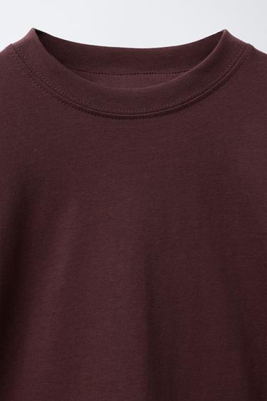 3-PACK OF PLAIN T-SHIRTS - Burgundy by Zara - Image 3