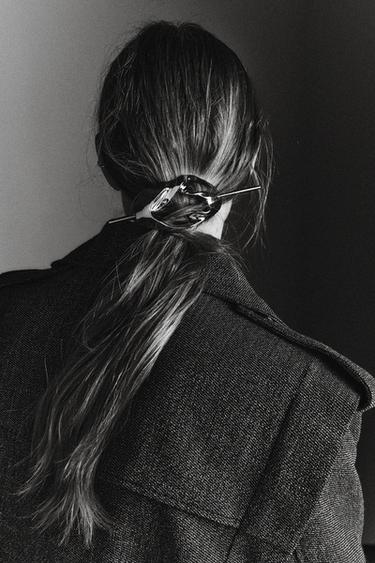 METAL HAIR CLIP - Golden by Zara - Image 0