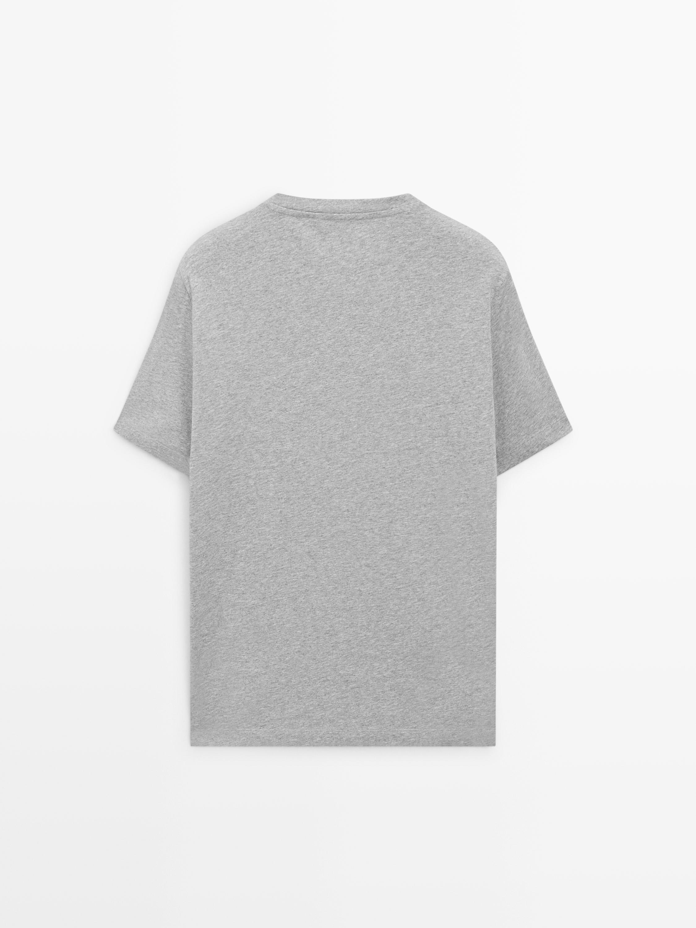 100% cotton V-neck T-shirt