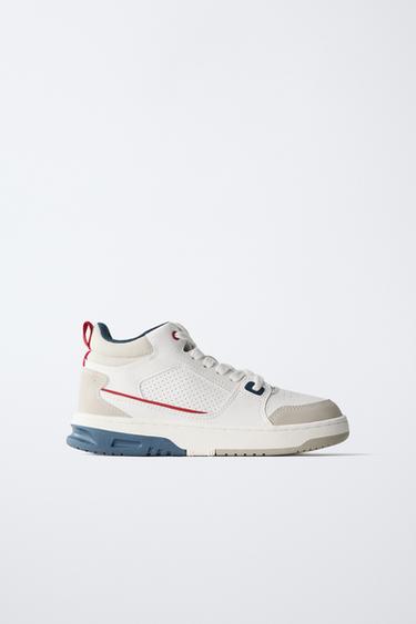 Zara PIECED HIGH TOP SNEAKERS - Multi-color