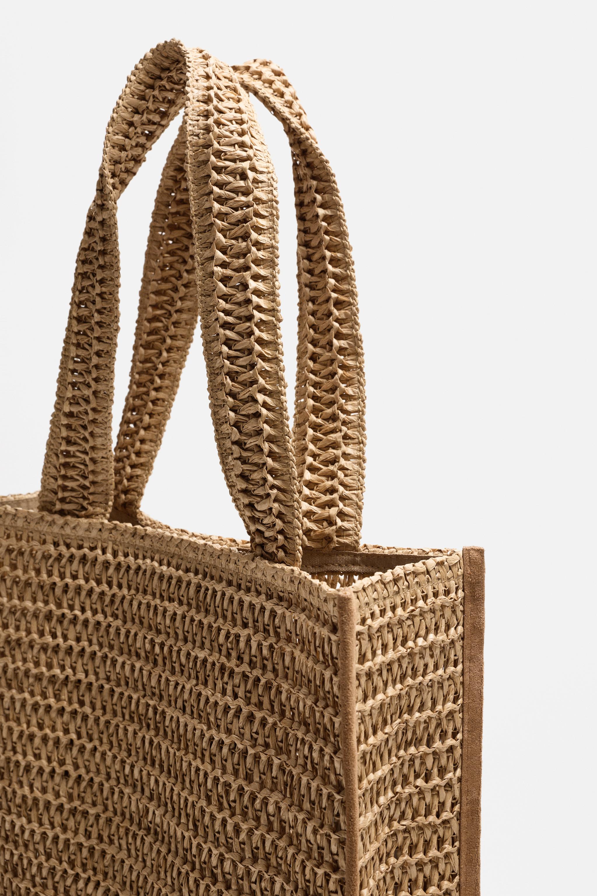 BRAIDED SHOPPER BAG Light beige ZARA India
