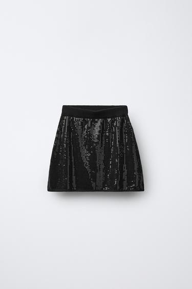 SEQUIN SKIRT - Black by Zara - Image 0
