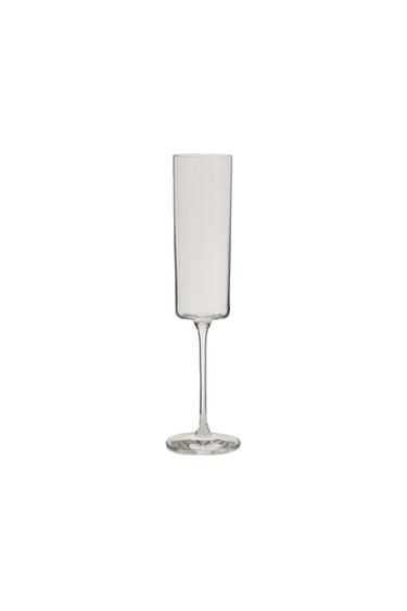 STRAIGHT CRYSTALLINE FLUTE GLASS - Transparent by Zara
