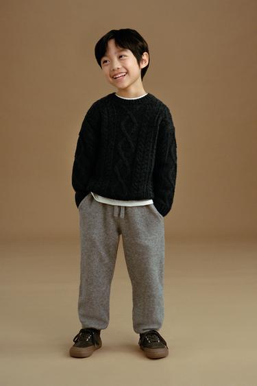 PANTALON JOGGING EN MAILLE - Gris / Bleu de Zara