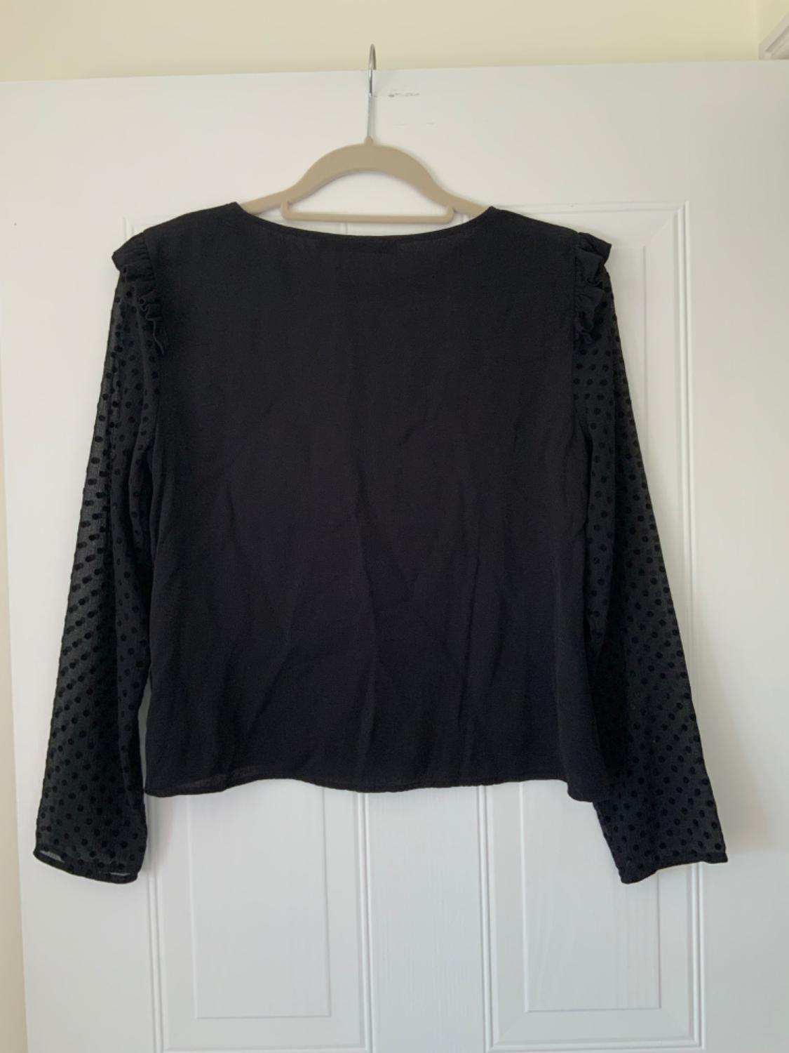 BLOUSE WITH SEMISHEER POLKA DOT SLEEVES - Image 3