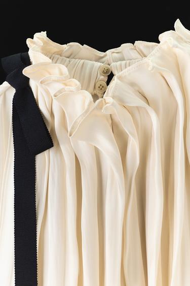 ZW COLLECTION SATIN JUMPSUIT WITH BOW - Ivory by Zara - Image 11