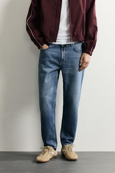 JEANS SLIM CROPPED FIT - Azul medio de Zara