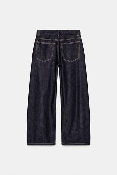TRF JEANS WITH SIDE ZIPS - Dark indigo by Zara - Image 6