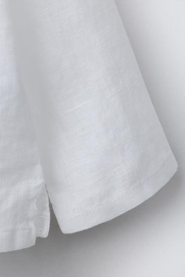 CHEMISE 100 % LIN - Blanc de Zara - Image 3