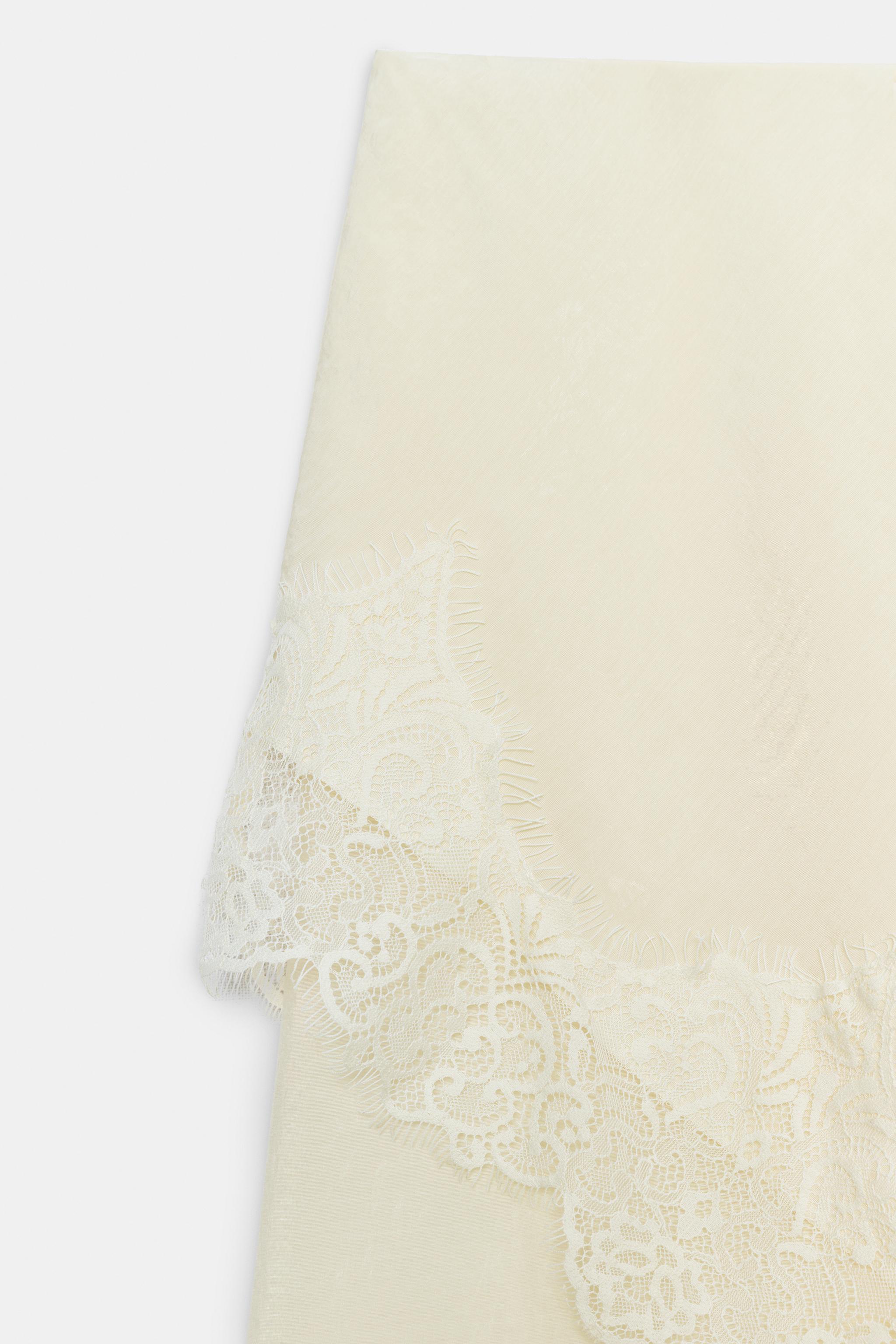 WIDE LEG PAREO PANTS WITH LACE