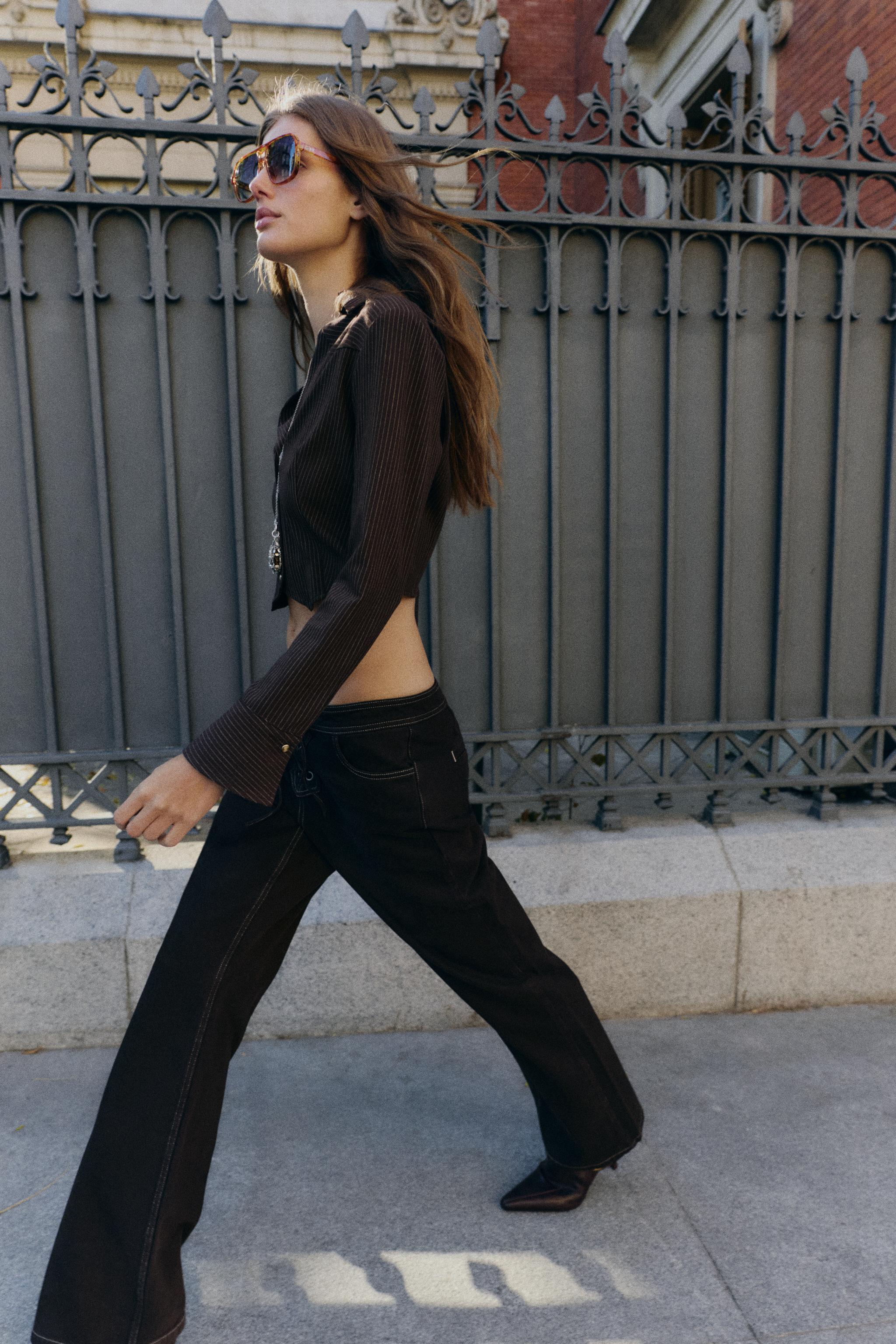 CHEMISE COURTE RAYURES ÉPAULETTES