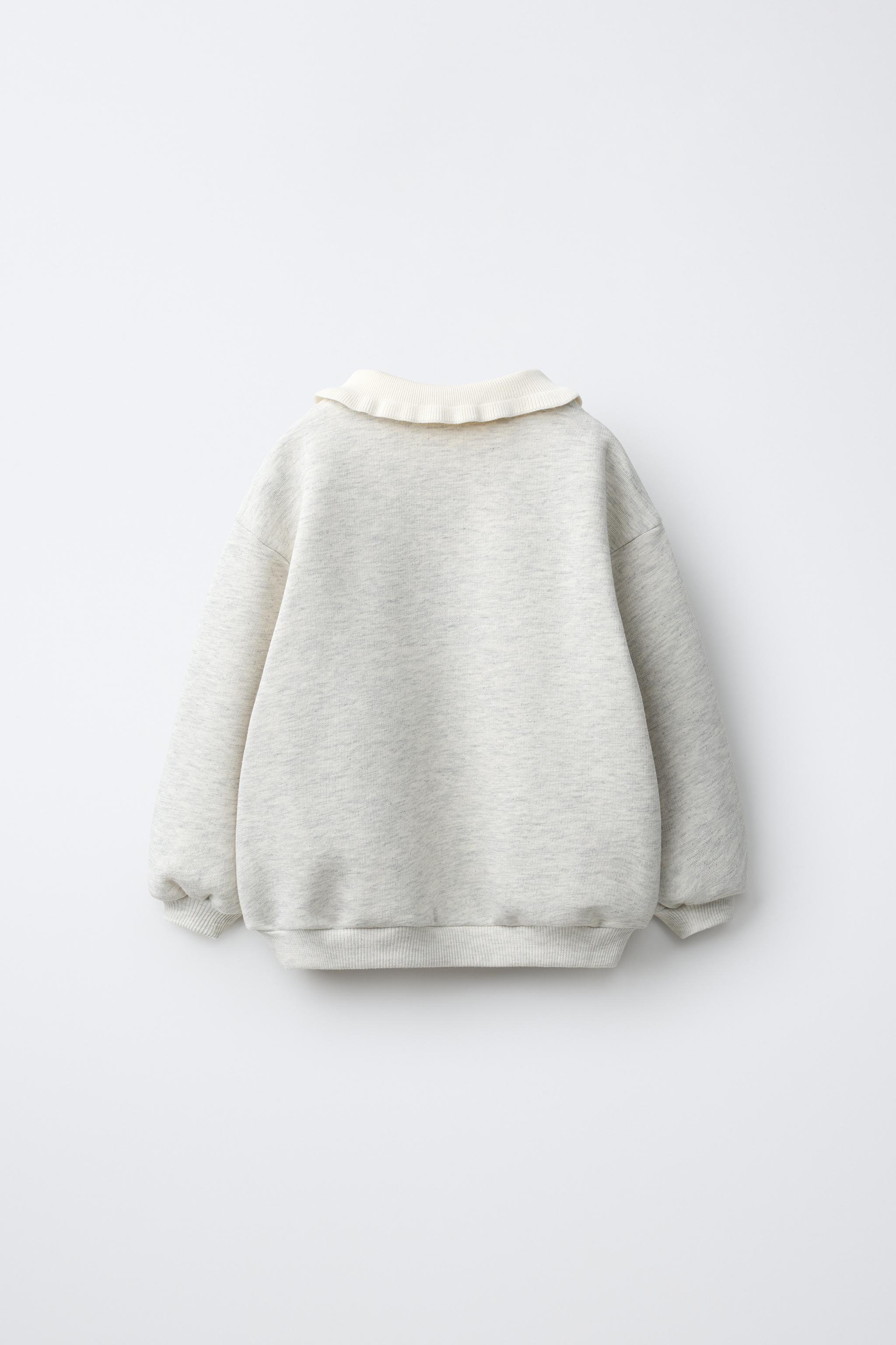 DOG POLO COLLAR SWEATSHIRT - Gray marl | ZARA Canada