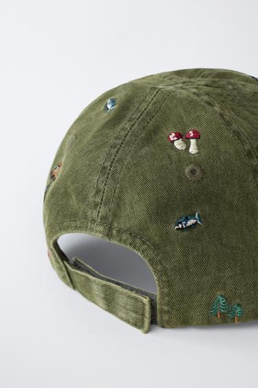 FADED EFFECT EMBROIDERED CAP - Khaki by Zara