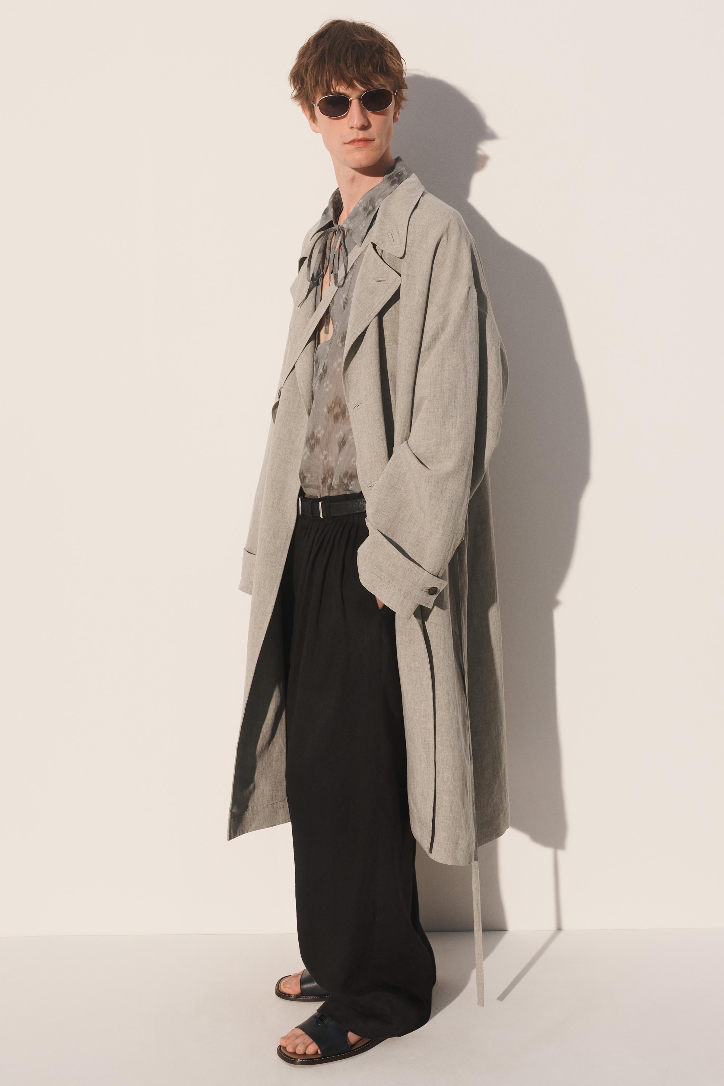 PARKA RELAX FIT VISCOSE - LINHO - Vison | ZARA Brasil
