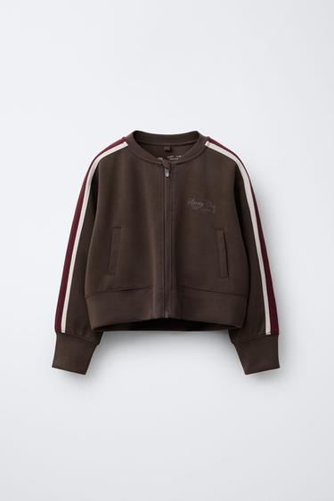 MODAL JACKET WITH STRIPES - Brown by Zara - Image 0