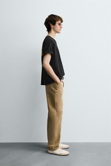 T-SHIRT INSCRIPTION CROQUETTES - Noir de Zara - Image 3