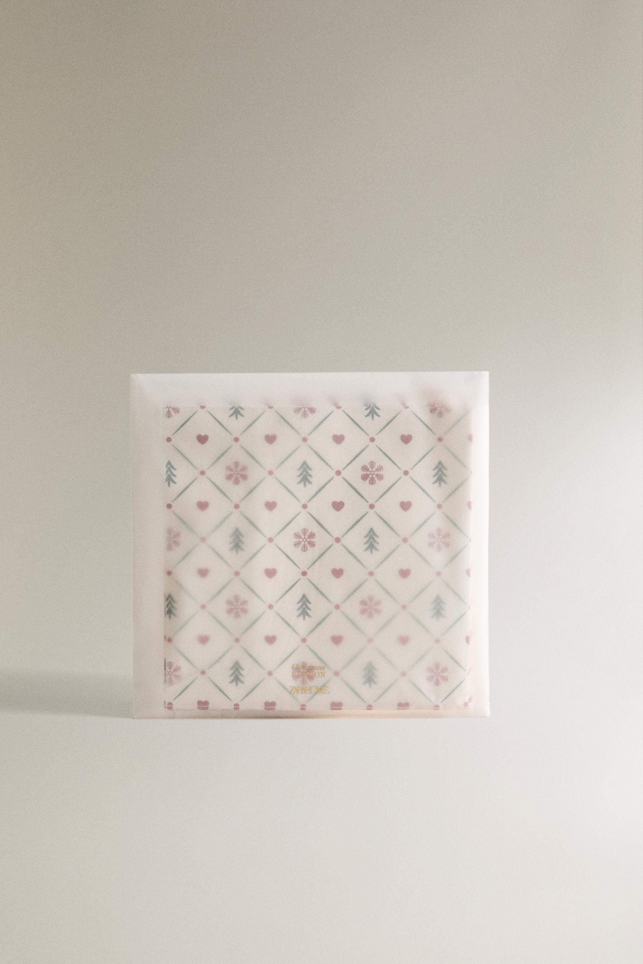 SET OF PAPER NAPKINS WITH CHRISTMAS DETAILS (SET OF 20)