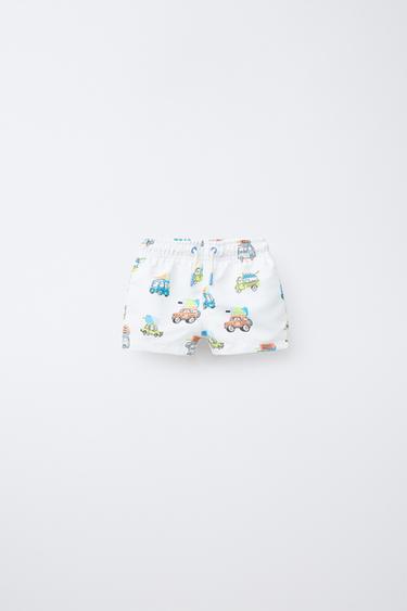 2-6 YEARS/ CARS AND ICE CREAM SWIM BERMUDA SHORTS - Sand by Zara