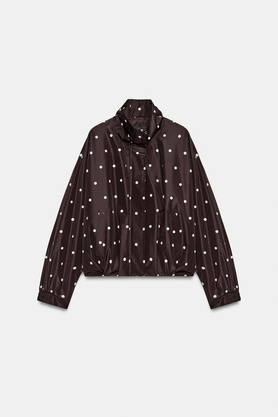 BLOUSON BOMBER À POIS - Marron chocolat de Zara - Image 6