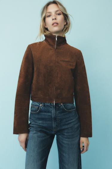 SUEDE LEATHER JACKET - Brandy by Zara - Image 0