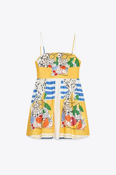 FRUIT PRINT POPLIN DRESS - only one by Zara - Image 6