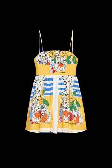 Zara FRUIT PRINT POPLIN DRESS - only one - Image 0