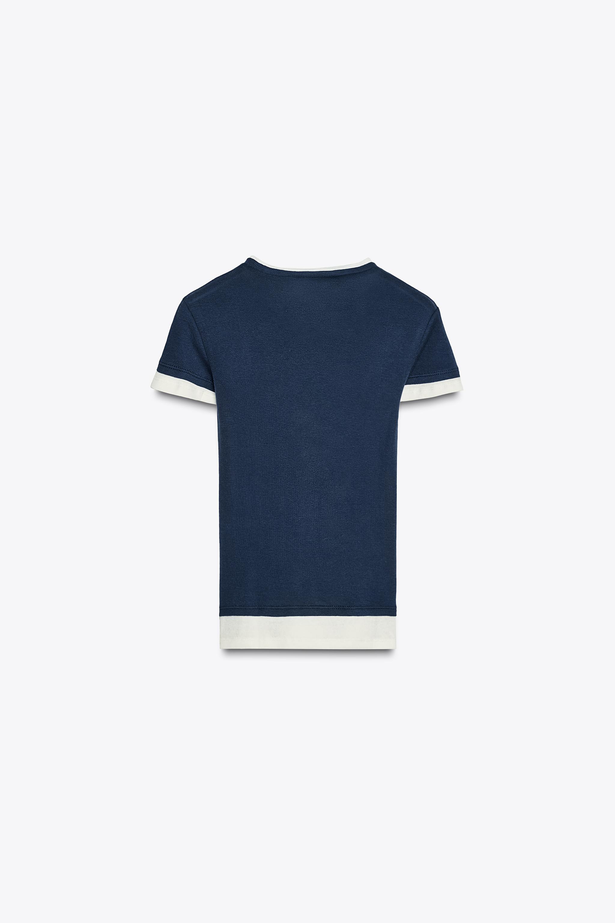 ZARA ダブルレイヤードデザインTシャツ S - メルカリ