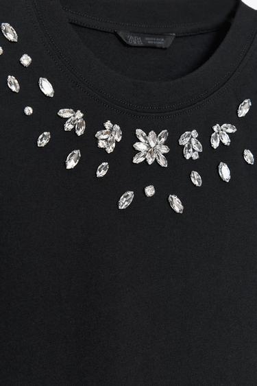 T-SHIRT BIJOU - Noir de Zara - Image 7