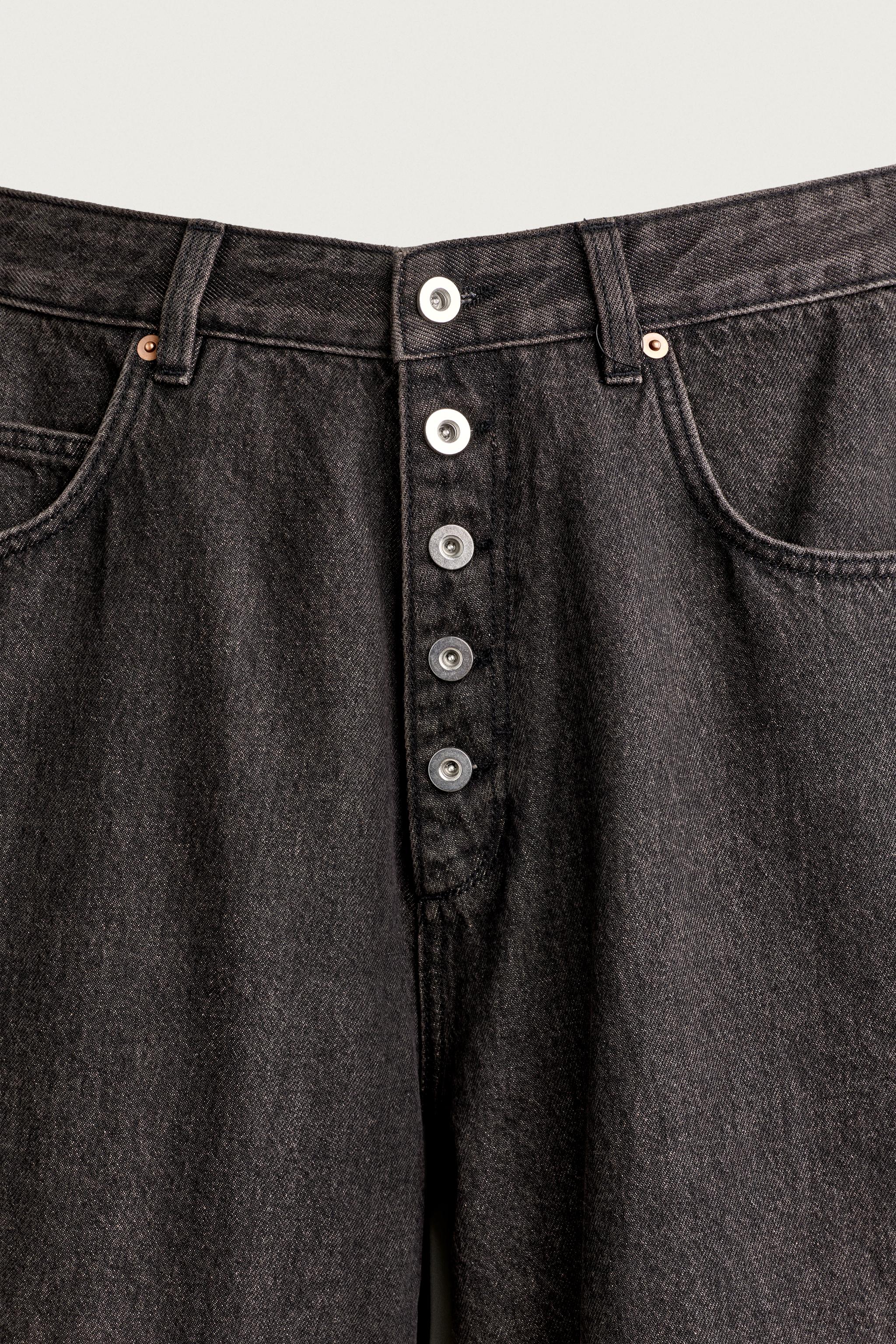 JEANS BAGGY FIT À BOUTONNAGE