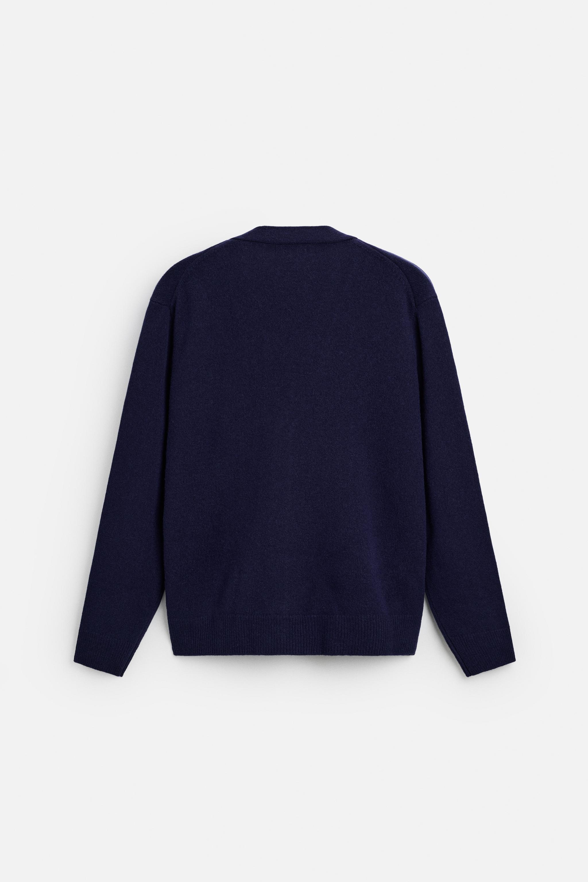 ウールブレンド カーディガン - ブルー | ZARA Japan / 日本