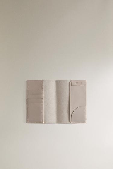 LEATHER TRAVEL DOCUMENT HOLDER - Grey by Zara - Image 2
