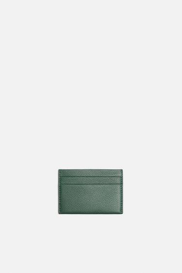 КОЖАНЫЙ КОШЕЛЕК ДЛЯ КАРТОЧЕК — Зеленый от Zara — изображение 0