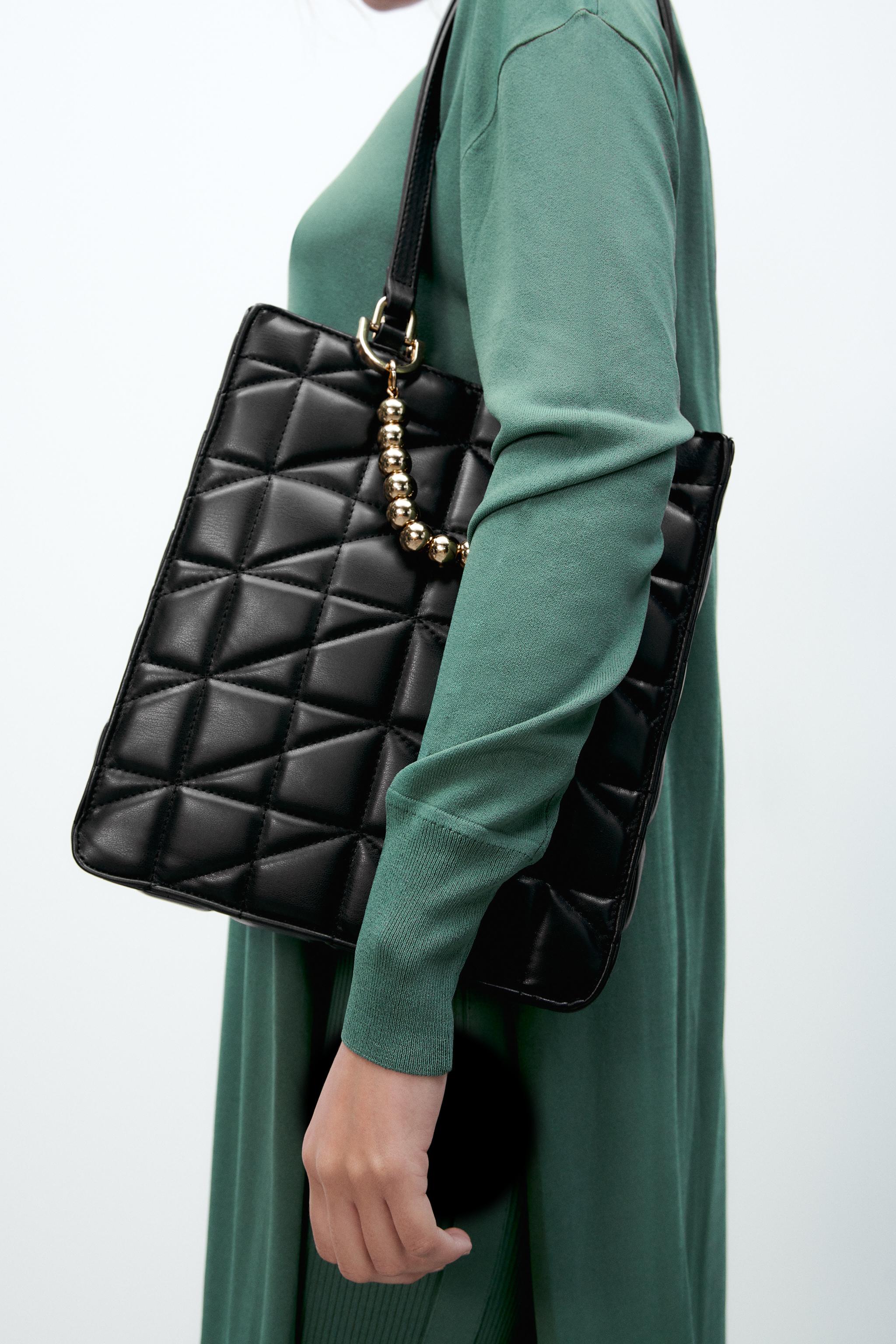 Black X-Large Quilted Tote