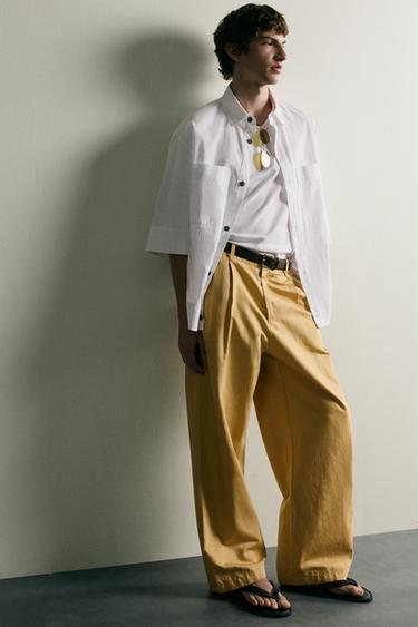 CHEMISE BOXY FIT À RAYURES - Blanc de Zara - Image 4