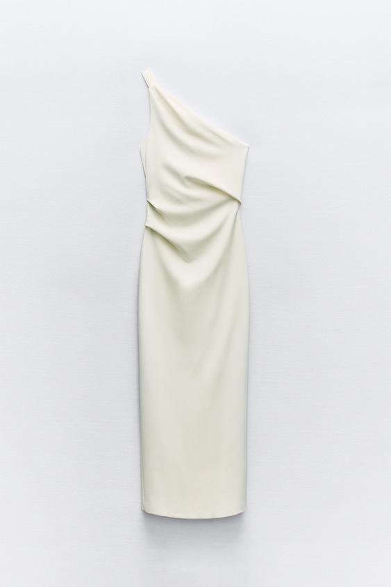 Zara Hana Print Asymmetrical Maxi Dress