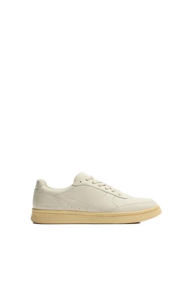 ZAPATILLA PIEL ESTILO RETRO - Blanco de Zara