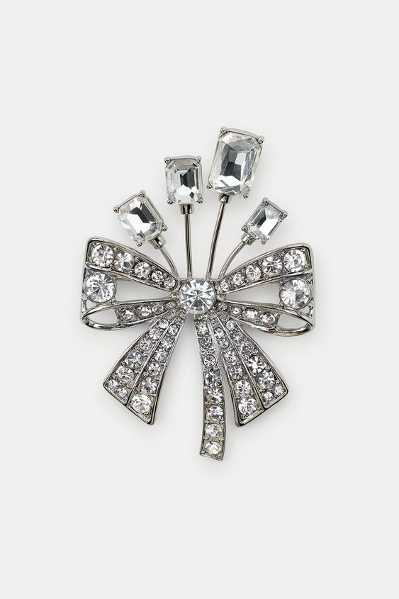 BROCHE LAZO BRILLOS - Plata de Zara - Imagen 0