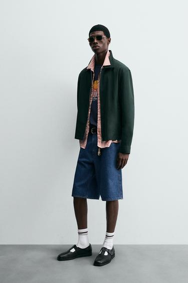 JAQUETA DE ALGODÃO - Verde da Zara - Imagem 0